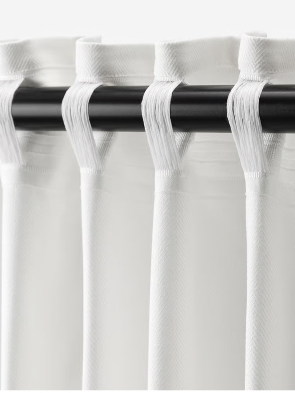 IKEA TIBAST White Sheer Curtain Panels (2-pack) - Picture 4 of 8